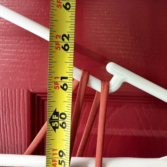 Chrysanthemum Burnt Orange Maxi Dress Size M Spaghetti Straps Lace Boho Flowy - Picture 5 of 5